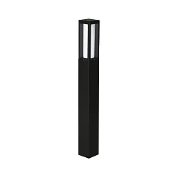Pullertlampe Type nr. 2266, IP44, højde 90cm, E27 maks. 20W (LED), Støbt aluminium / Opalglas, sort matt