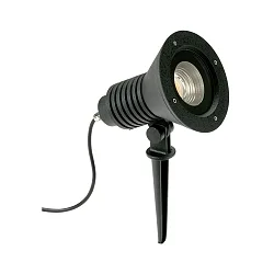 LED Jordspyd spot Type nr. 2383, IP54, 29W 3000K 4480lm 30°, drejelig og svingbar, dæmpbar, Støbt aluminium / glas, sort matt