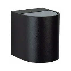 LED Udendørs Vægspot Type nr. 2402 - 2-sidet, bred/bred, rund, IP44, 230V AC/DC, 2x 6.7W 3000K 600lm, glas, sort