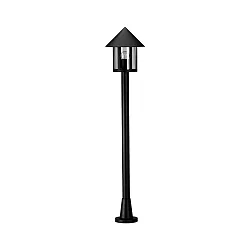 Path light Country style Conical roof modern Type No. 4126, 125cm, IP44, E27 QA55 max. 57W, cast alu / clear, black matt