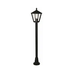 Gulvlampe Landstil moderne Type nr. 4129, IP44, højde 135.5cm, E27 QA55 maks. 57W, Støbt alu / Akrylglas klar, sort matt