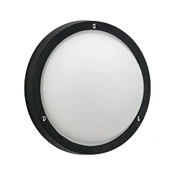 Udendørs Væg- og Loftlampe Type nr. 6028, IP44, Ø 25cm, E27 QA55 maks. 57W, sort