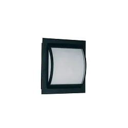 Udendørs Væg- og Loftlampe Type nr. 6202, IP44, 26.5 x 30cm, E27 QA55 maks. 57W, Støbt aluminium / Opalglas, sort matt