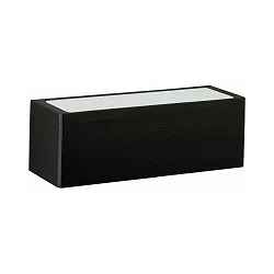 LED Outdoor Wall luminaire Type No. 6368, 2-sided, square, IP44, width 30cm, 2x 7.8W 3000K 580lm, cast alu, dimmable, black