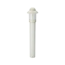 Pullertlampe Landstil Natvagt Type nr. 2025, IP44, højde 90cm, E27 QA55 maks. 57W, Støbt aluminium / Opalglas, hvid-guld
