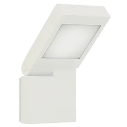 LED Udendørs Væglampe Type nr. 0111, IP44, 14W 3000K 1400lm, svingbar 90° trinløs, Støbt aluminium / Opalglas, hvid