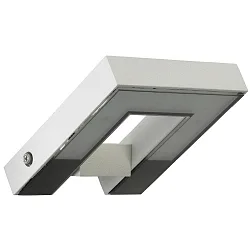 LED Outdoor Wall luminaire Type No. 0219, IP54, 16W 3000K 1600lm, swiveling 120°, cast alu / satin glass, white