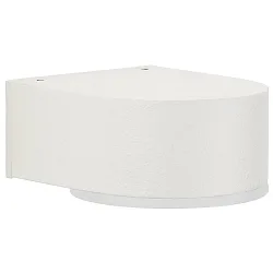 Udendørs LED Væglampe Type nr. 0233, IP44, 230V AC/DC, 3W 3000K 330lm, Støbt aluminium / Sikkerhedsglas satiné, hvid