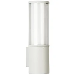 Udendørs Væglampe Type nr. 0311, IP44, E27 maks. 20W (LED), rustfrit stål / Akrylglas + Opalglas inde, hvid
