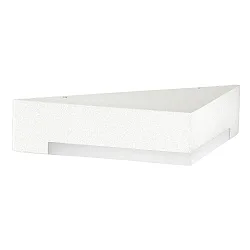LED Outdoor Wall luminaire Type No. 0333, IP54, triangle shape, 5W 3000K 480lm, cast alu / acrylic glass, dimmable, white