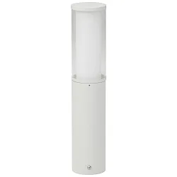 Pedestal luminaire Type No. 0545, IP44, 50cm, E27 max. 20W (LED), stainless steel / acrylic glass / inside opal, white matt