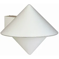 Udendørs Væglampe Type nr. 0617 med direkter Vægmontering, IP44, E27 QA55 maks. 57W, Støbt aluminium / Opalglas, hvid