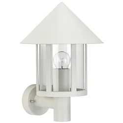 Outdoor Wall luminaire Type No. 1824, with wall bracket, IP44, E27 QA55 max. 57W, cast alu / acrylic glass clear, white