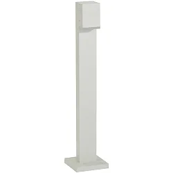 LED Pullertlampe Type nr. 2065, IP44, 70cm, 230V AC/DC, 3.2W 3000K 330lm, Støbt alu / Akrylglas satiné / klar, hvid