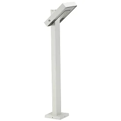 LED Pullertlampe Type nr. 2091, IP54, højde 90cm, 16W 3000K 1600lm, svingbar 120°, Støbt aluminium / satin glas, hvid
