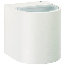 LED Udendørs Vægspot Type nr. 2402 - 2-sidet, bred/bred, rund, IP44, 230V AC/DC, 2x 6.7W 3000K 600lm, glas, hvid