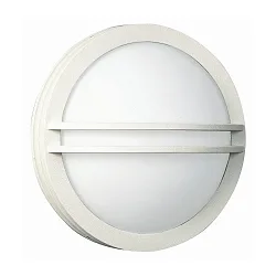 Udendørs Væg- og Loftlampe Type nr. 6105, IP44, Ø 28cm, E27 QA55 maks. 57W, hvid / Opalglas