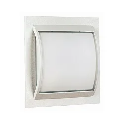 Udendørs Væg- og Loftlampe Type nr. 6202, IP44, 26.5 x 30cm, E27 QA55 maks. 57W, Støbt aluminium / Opalglas, hvid