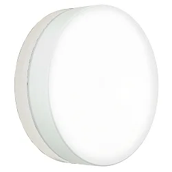 Outdoor LED Wall and Ceiling luminaire Type No. 6309, IP65, Ø 31cm, 36W 3000K 3600lm, white matt / glass opal