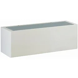 LED Outdoor Wall luminaire Type No. 6368, 2-sided, square, IP44, width 30cm, 2x 7.8W 3000K 580lm, cast alu, dimmable, white