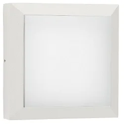 Outdoor LED Wall and Ceiling luminaire Type No. 6562, IP54 IK08, 32 x 32cm, 20W 3000K 2000lm, cast alu, dimmable, white matt