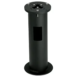 Jordinstallationsbase Type nr. 0010 til Stander- og Gulvlamper, med Ø 15cm flange, Støbt aluminium sort