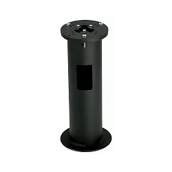 Jordstykke Type nr. 0011, til Base- og Mastlamper, med Ø 23cm flange, Støbt aluminium sort