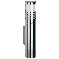 Udendørs Væglampe Type nr. 0205, IP44, 1-flamme, G9 QT14 maks. 40W, rustfrit stål / Borosilikatglas satiné