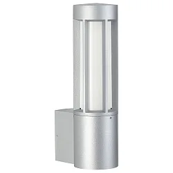 Udendørs Væglampe Type nr. 0215, IP44, E27 maks. 20W, Støbt aluminium / Opalglas, sølv matt