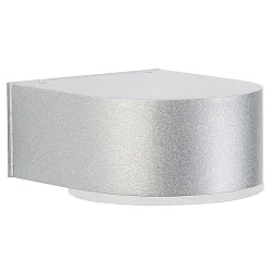 Udendørs LED Væglampe Type nr. 0233, IP44, 230V AC/DC, 3W 3000K 330lm, Støbt aluminium / Sikkerhedsglas satiné, sølv matt