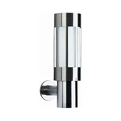 Udendørs Væglampe Type nr. 0239, IP44, højde 35.5cm, E27 QA55 maks. 57W, rustfrit stål / Opalglas
