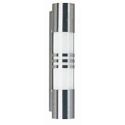 Udendørs Væglampe Type nr. 0251, beslag centreret, IP44, E27 maks. 20W (LED), rustfrit stål / Opalglas