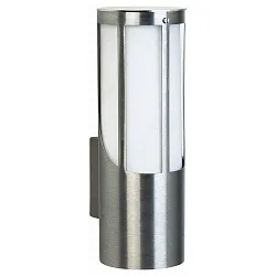 Udendørs Væglampe Type nr. 0256, IP44, E27 QA55 maks. 57W, rustfrit stål / Opalglas