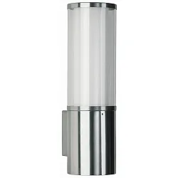 Udendørs Væglampe Type nr. 0309, E27, IP44, E27 maks. 20W (LED), rustfrit stål / Opalglas