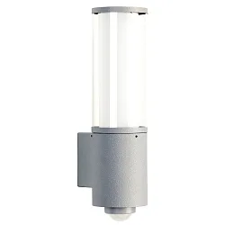 Udendørs Væglampe Type nr. 0311 med bevægelsesdetektor (Type nr. 0320), IP44, E27 maks. 20W (LED), rustfrit stål, sølv matt