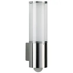 Udendørs Væglampe Type nr. 0309, bevægelsesdetektor (Type nr. 0322), IP44, E27 20W (LED),  rustfrit stål