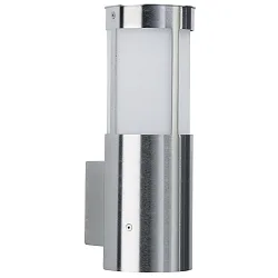 Udendørs Væglampe Type nr. 0324, IP44, E27 QA55 maks. 57W, rustfrit stål / Opalglas
