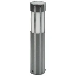 Sokkellampe Type nr. 05059, IP44, højde 50cm, E27 QA55 maks. 57W, rustfrit stål / Opalglas