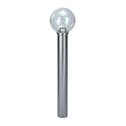 Pullertlampe Type nr. 2261 med Kugle skærm Ø 20cm, 90cm, IP44, E27 QA55 maks. 57W, rustfrit stål poleret / glas klar