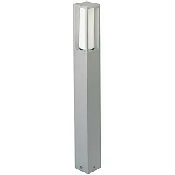 Pullertlampe Type nr. 2266, IP44, højde 90cm, E27 maks. 20W (LED), Støbt aluminium / Opalglas, sølv matt