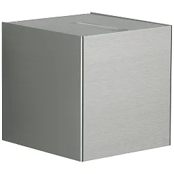 LED Udendørs Vægspot Type nr. 2412 - 2-sidet , tæt/tæt, Kubus, IP44, 2x 6.7W 3000K 600lm, stiv, rustfrit stål / linse