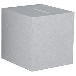 LED Udendørs Vægspot Type nr. 2416 - 2-sidet, tæt/bred, firkantet, IP44, 230V AC/DC, 13.4W 3000K 1200lm, linse + glas, sølv