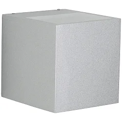LED Udendørs Vægspot Type nr. 2417 - 2-sidet, bred/bred, firkantet, IP44, 230V AC/DC, 13.4W 3000K 1200lm, glas, sølv