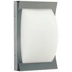 Udendørs Væg- og Loftlampe Type nr. 6217, IP44, konkav / konveks, E27 QA55 maks. 57W, rustfrit stål matt / Opalglas
