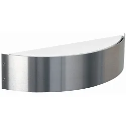LED Udendørs Væglampe Type nr. 6343, 2-sidet, 230V AC/DC, halv rund, 41.5cm, 2x 9.6W 3000K 720lm, rustfrit stål