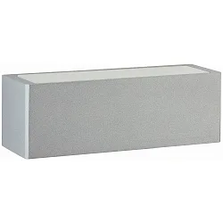 LED Outdoor Wall luminaire Type No. 6368, 2-sided, square, IP44, width 30cm, 2x 7.8W 3000K 580lm, cast alu, dimmable, silver