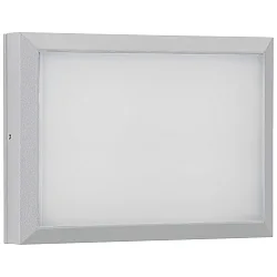 Udendørs LED Væg- og Loftlampe Type nr. 6403, IP54 IK08, 26 x 19cm, 16W 3000K 1600lm, dæmpbar, sølv matt