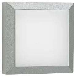 Udendørs LED Væg- og Loftlampe Type nr. 6560, IP54 IK08, 19 x 19cm, 8W 3000K 880lm, Støbt aluminium / Opalglas, dæmpbar