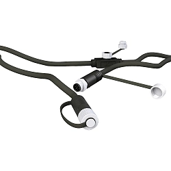 extension cable PLUG-N-PLAY 3-fold, black 500cm