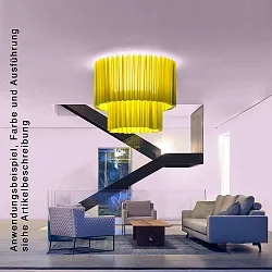 Loftlampe PL SKIRT 2 150 E27 IP20, lysegrøn, hvid dæmpbar